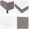 Kiemas lova su čiužiniu su LED Taupe 90 x 200 cm audinys