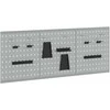 Įrankių sienelė 3 pcs Pilka 150 x 1 x 60 cm