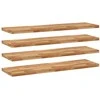 Pakabinamos lentynos, 4vnt., 140x40x4cm, akacijos masyvas