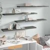 Pakabinamos lentynos, 4vnt., pilkos, 120x23,5x3,8cm, MDF