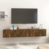 TV staliukas Pakabinamos televizoriaus spintelės, 3vnt., ąžuolo, 60x30x30cm