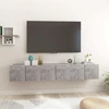 TV staliukas Pakabinamos televizoriaus spintelės, 3vnt., pilkos, 60x30x30cm