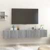 TV staliukas Pakabinamos TV spintelės, 3vnt., pilkos, 60x30x30cm, mediena