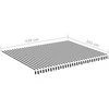 Pakaitinis audinys markizei, antracito ir baltos spalvos, 4,5x3,5m