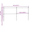 Galvūgalis, dūminio ąžuolo spalvos, 160cm, mediena ir plienas