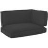 Pallet pagalvių rinkinys 3 pcs Juoda Oksfordo audinys