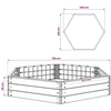 Pakelta lova Juoda 148 x 129 x 25 cm PP