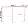 Pakelta lova Ruda 160 x 80 x 81 cm Plienas