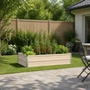 Pakelta sodo lova Ivory 100 x 80 x 24 cm Galvanizuotas plienas