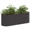 Pakelta sodo lova Juoda 120 x 40 x 40 cm Plienas