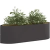 Pakelta sodo lova Juoda 140 x 40 x 40 cm Plienas