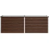 Pakelta sodo lova Juoda 160 x 40 x 55 cm