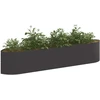 Pakelta sodo lova Juoda 220 x 40 x 40 cm Plienas