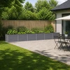 Pakelta sodo lova Pilka 480 x 80 x 55 cm