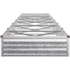 Pakelta sodo lova Cinkuota sidabrinė 600 x 80 x 24 cm