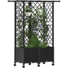 Pakeltas lovas su trelėmis ir stogu Juoda 124 x 40 x 142 cm PP