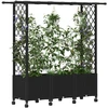 Pakeltas lovas su trelėmis ir stogu Juoda 162,5 x 40 x 142 cm