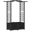 Pakeltas lovas su trelėmis ir stogu Juoda 125 x 40 x 138 cm PP