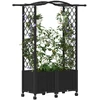 Pakeltas lovas su trelėmis ir stogu Juoda 125 x 40 x 144 cm PP