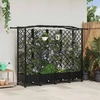 Pakeltas lovas su trelėmis ir stogu Juoda 203,5 x 40 x 129 cm
