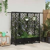 Pakeltas lovas su trelėmis ir stogu Juoda 164 x 40 x 127 cm PP