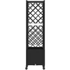 Pakeltas lovas su trelėmis ir stogu Juoda 124 x 40 x 142 cm PP