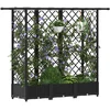 Pakeltas lovas su trelėmis ir stogu Juoda 164 x 40 x 121 cm PP