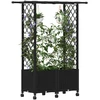 Pakeltas lovas su trelėmis ir stogu Juoda 124,5 x 40 x 142 cm