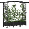 Pakeltas lovas su trelėmis ir stogu Juoda 169 x 40 x 129 cm PP