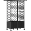 Pakeltas lovas su trelėmis ir stogu Juoda 124 x 40 x 142 cm PP