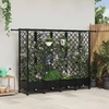Pakeltas lovas su trelėmis ir stogu Juoda 202,5 x 40 x 127 cm