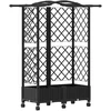 Pakeltas lovas su trelėmis ir stogu Juoda 124 x 40 x 129 cm PP