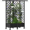 Pakeltas lovas su trelėmis ir stogu Juoda 124 x 40 x 127 cm PP