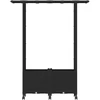 Pakeltas lovas su trelėmis ir stogu Juoda 124,5 x 40 x 142 cm