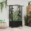 Pakeltas lovas su trelėmis ir stogu Juoda 125 x 40 x 144 cm PP