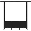 Pakeltas lovas su trelėmis ir stogu Juoda 162,5 x 40 x 142 cm