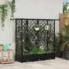 Pakeltas lovas su trelėmis ir stogu Juoda 164 x 40 x 121 cm PP