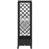 Pakeltas lovas su trelėmis ir stogu Juoda 169 x 40 x 129 cm PP