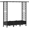 Pakeltas lovas su trelėmis ir stogu Juoda 164 x 40 x 127 cm PP