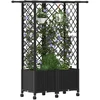 Pakeltas lovas su trelėmis ir stogu Juoda 124 x 40 x 142 cm PP