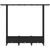 Pakeltas lovas su trelėmis ir stogu Juoda 164 x 40 x 127 cm PP