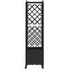 Pakeltas lovas su trelėmis ir stogu Juoda 125 x 40 x 144 cm PP