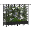Pakeltas lovas su trelėmis ir stogu Juoda 202,5 x 40 x 127 cm