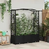 Pakeltas lovas su trelėmis ir stogu Juoda 164 x 40 x 138 cm PP