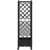 Pakeltas lovas su trelėmis ir stogu Juoda 124 x 40 x 129 cm PP