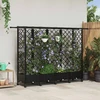 Pakeltas lovas su trelėmis ir stogu Juoda 202,5 x 40 x 127 cm