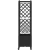 Pakeltas lovas su trelėmis ir stogu Juoda 122 x 40 x 144 cm PP