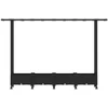 Pakeltas lovas su trelėmis ir stogu Juoda 203 x 40 x 127 cm PP