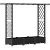 Pakeltas lovas su trelėmis ir stogu Juoda 164 x 40 x 121 cm PP