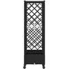 Pakeltas lovas su trelėmis ir stogu Juoda 164 x 40 x 127 cm PP